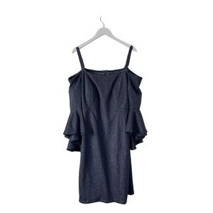 R & M Richards Shimmer Off The Shoulder Dress Plus Size 16 NWT